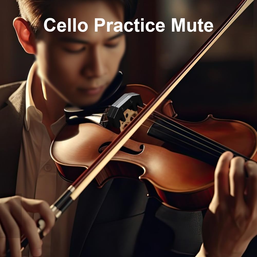 Cello Practice Mute, Cello Practice Mute Metal Silencer Musical Instrument Cello Replacement Part for Late-Night Cello Practice