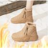 Large size 2 new high-top cotton shoes women's winter velvet warm snow boots women's British
