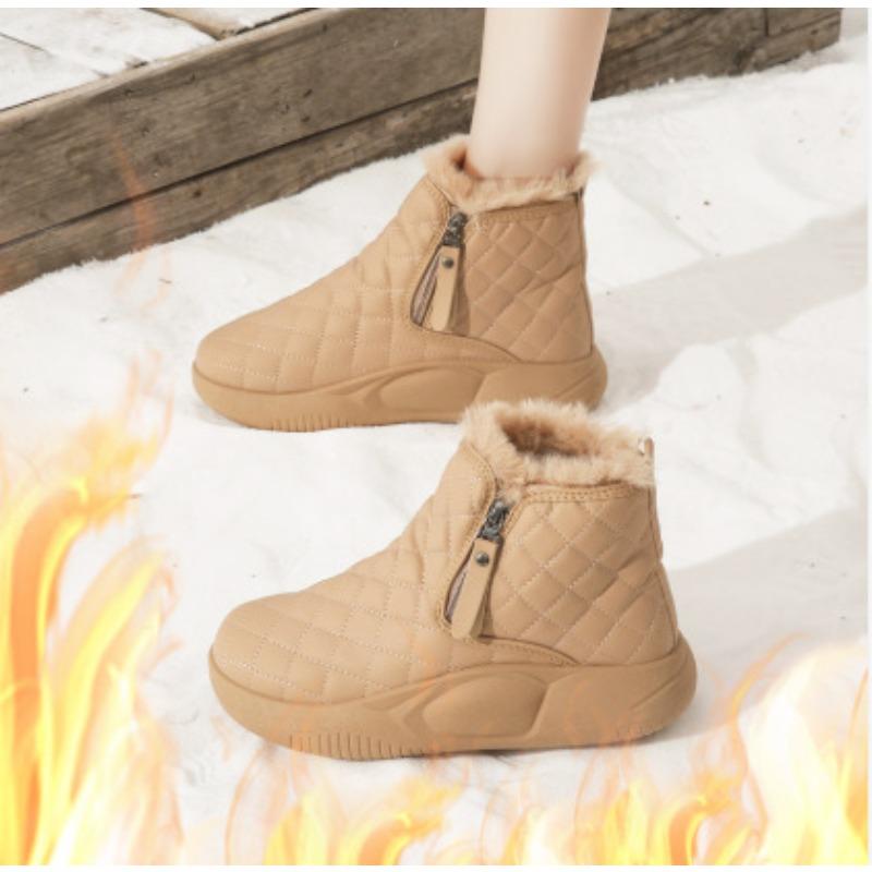 Large size 2 new high-top cotton shoes women's winter velvet warm snow boots women's British