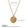 Cross-Border New Arrival Simple Fashion Personality Temperament Wild Sweater Chain Crystal Zircon Round Brand Pendant Necklace