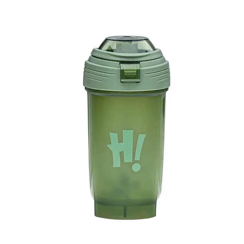 350ml Portable Protein Powder Shaker Bottle Leak Proof Water Bottle for Gym Fitness Training Sport Shaker Mixing Cup with Scale