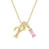 Kreuz Trend Rosa Diamant Schlüsselbein Halskette: Personalisierter 26-Buchstaben-Anhänger im Europäischen & Amerikanischen Mode-Stil