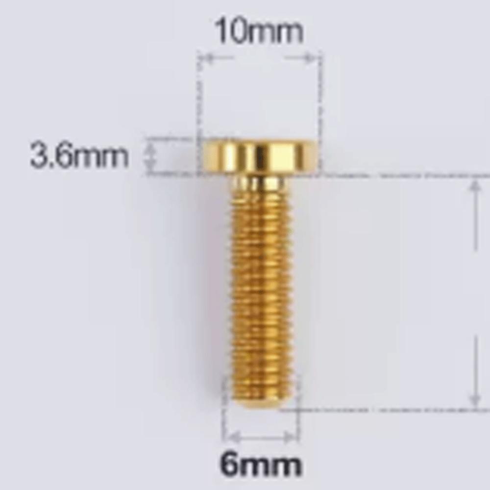 Golden Blue Black Ti M6x20/30mm Head-10mm  GR5 Titanium Alloy TC4 T30 Torx Head Bolts For Motorcycle Disc Brake Plate