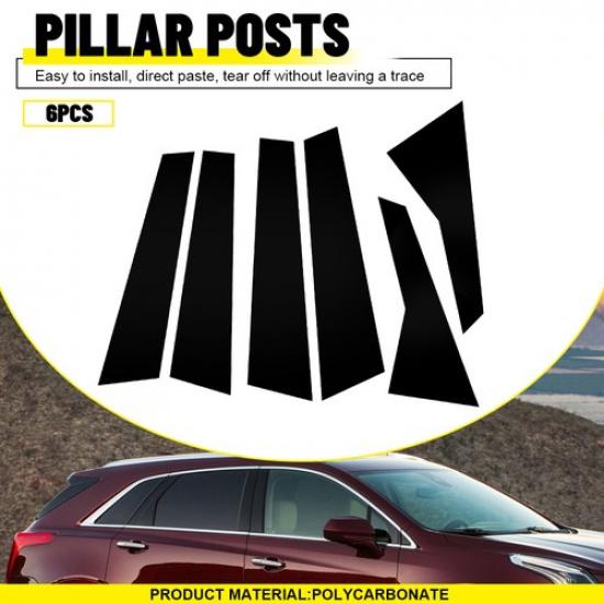 Chrome/Black Pillar Post Trim For 2017 2018-2024 Cadillac XT5 Window Door Cover