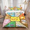 3pcs Pokemon, Pikachu Cover Set, 1 Cover + 2 Pillowcases (No Insert), Bedding for All Seasons, Bedding,Bedroom Decor Yy250922054