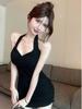 Summer new pure desire one-word shoulder neck sling dress women's tube top design slim fit beautiful back hip skirt