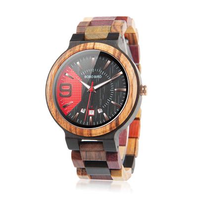 Men’s Colorful Wooden Watch – Analog