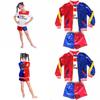 Stupefacente Costume da Ragazza di Halloween con Design Harley Quinn di Suicide Squad per Bambini