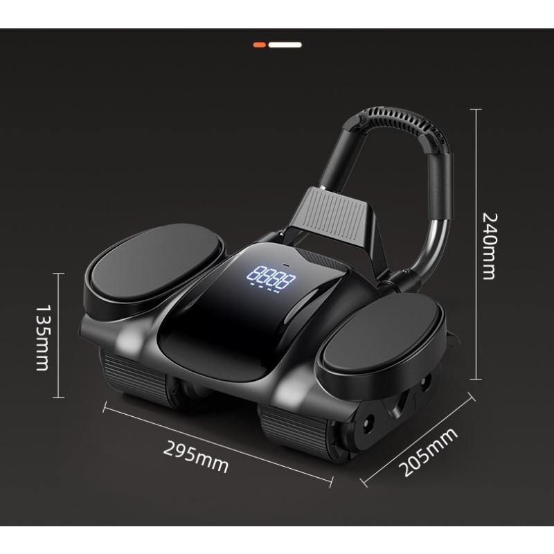 

Four-Wheel Ab Roller with Smart Large Screen Digital Display Automatic Rebound Non-Slip Abdominal Muscle Fitness Device чёрный