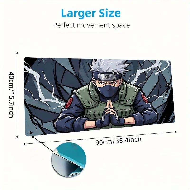 Kakashi Hatake Print  Cushion Non-slip Laptop Tablet Big Mousepad XXL Mat Mini PC Playmat With Lock edge
