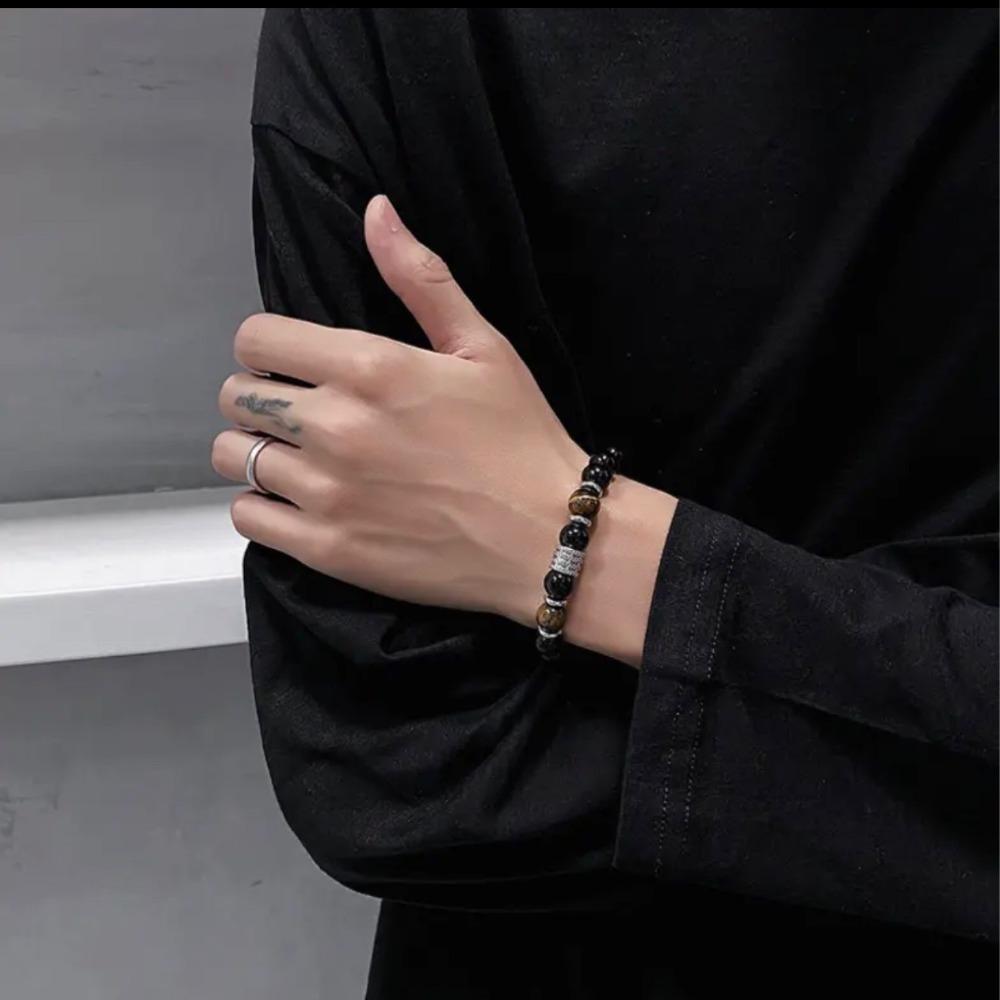 Retro Transfer Bead Bracelet Men's Niche Design High-end Hip-hop Bracelet Boys Bracelet Bracelet