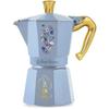 Italian Coffee Maker - BIALETTI - Moka Express - Bridgerton Collection - 6 Cups - 250 Ml - Blue / Flowers