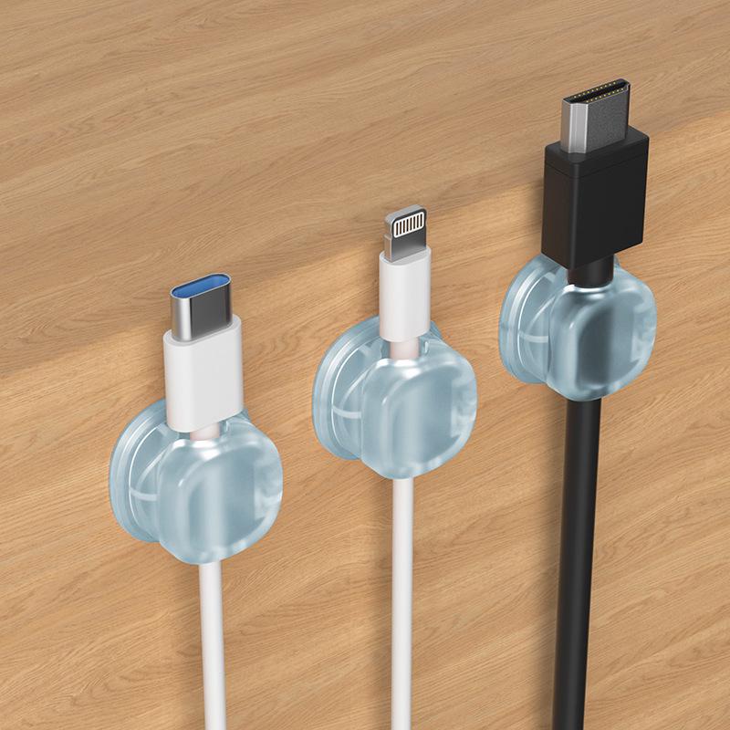 Desktop Cable Organizer & Storage Clip for Mobile Charging Cables