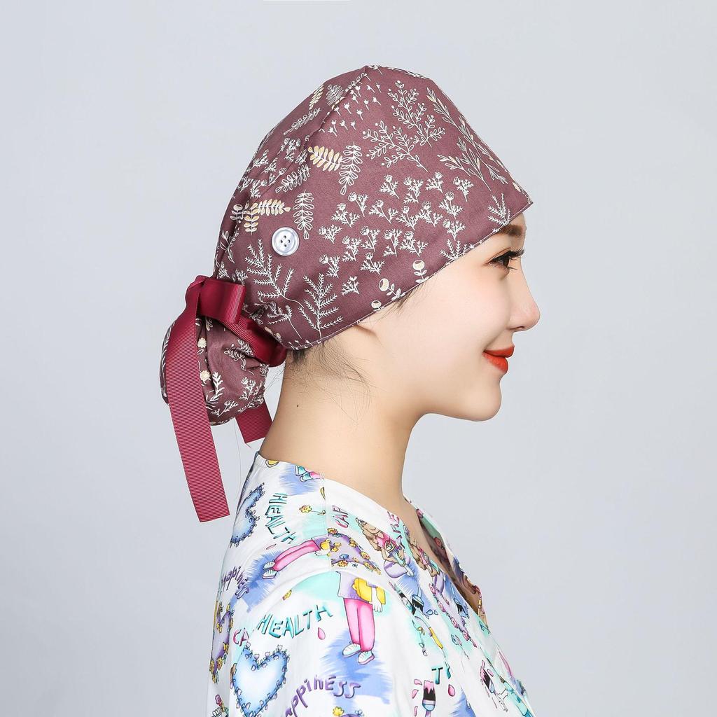 Cuffia chirurgica regolabile in cotone per donna - Capelli lunghi, post-parto, uso medico