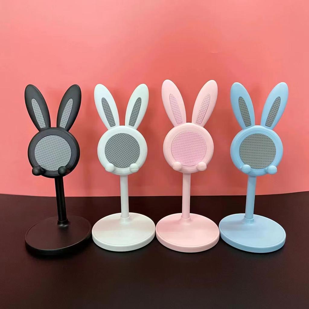 Cartoon Konijn Desktop Mobiele Telefoon Houder Standaard Smartphone Tablet Beugel Verstelbare Telescopische Hefbare Luie Houder