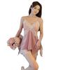 Set Pigiama da Donna in Seta di Ghiaccio 2024: Sexy Due Pezzi Camicia da Notte in Pizzo con Reggiseno Integrato & Pantaloncini - Tendenza Virale di Internet
