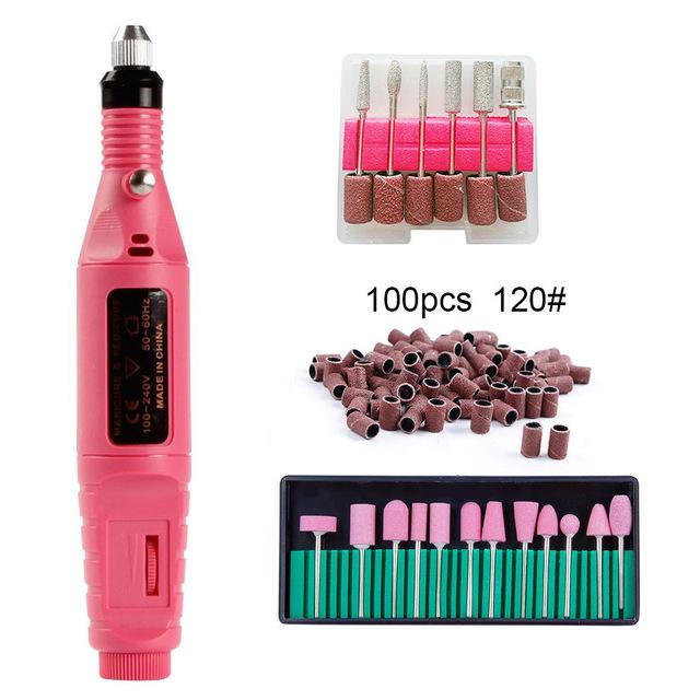 Electric Nail Drill Bits Set Milling Machine Manicure Pedicure Nail File Sanding Bands Gel Remover