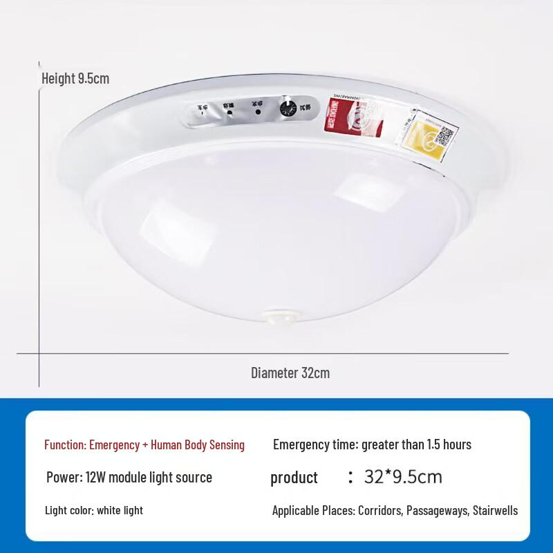UOSU Motion Sensor Emergency Ceiling Light