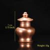 Buddhist MIni Tantric Bottle,Copper Tribute Organizer , Auspicious Luster, Red Tibetan Spices Storage Bottle, Desktop Decorative