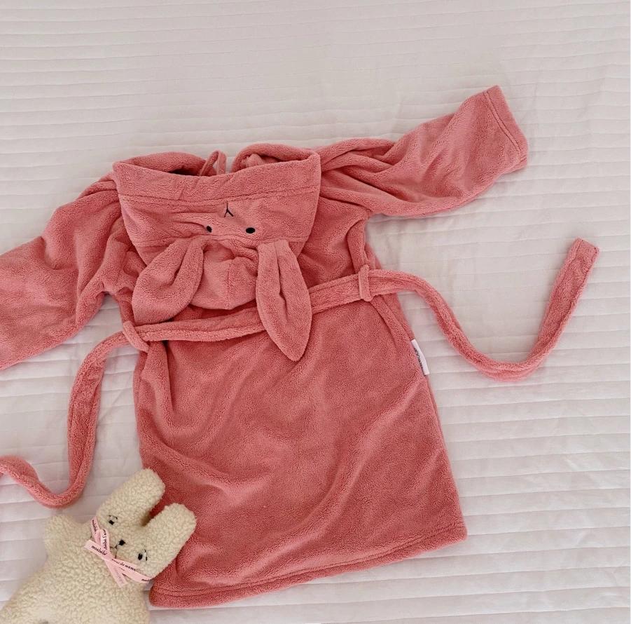 

модна дитяча піжама, осінньо-зимовий кораловий оксамитовий теплий халат з довгими рукавами, що швидко сохне, дитяча потовщена піжама, домашній одяг S кавун червоний колір