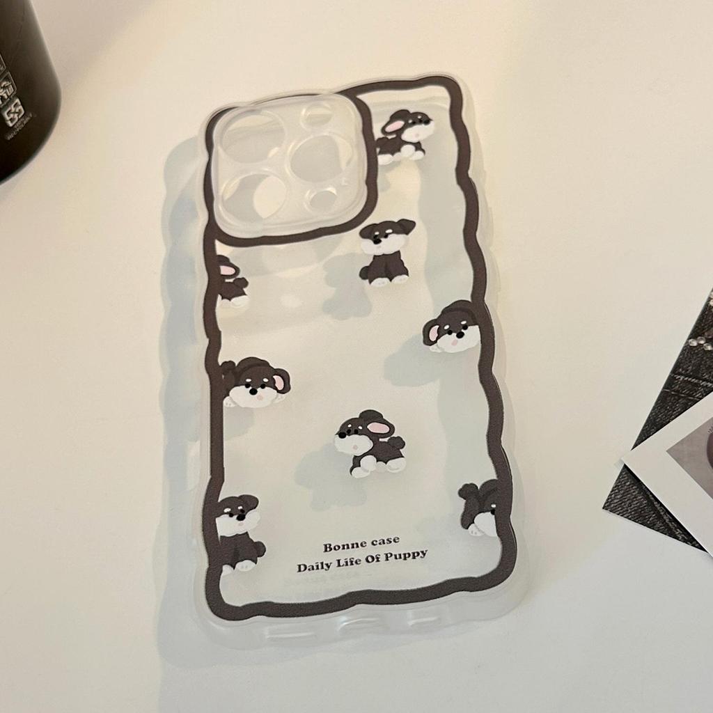 Spersonalizowane etui na telefon z kreskówkowym szczeniakiem dla telefonów Apple