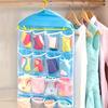 16-Pocket Hanging Organizer for Socks and Small Items Perfect for Closet Bedroom Storage Clothes Storage Bag On the Wall Behind