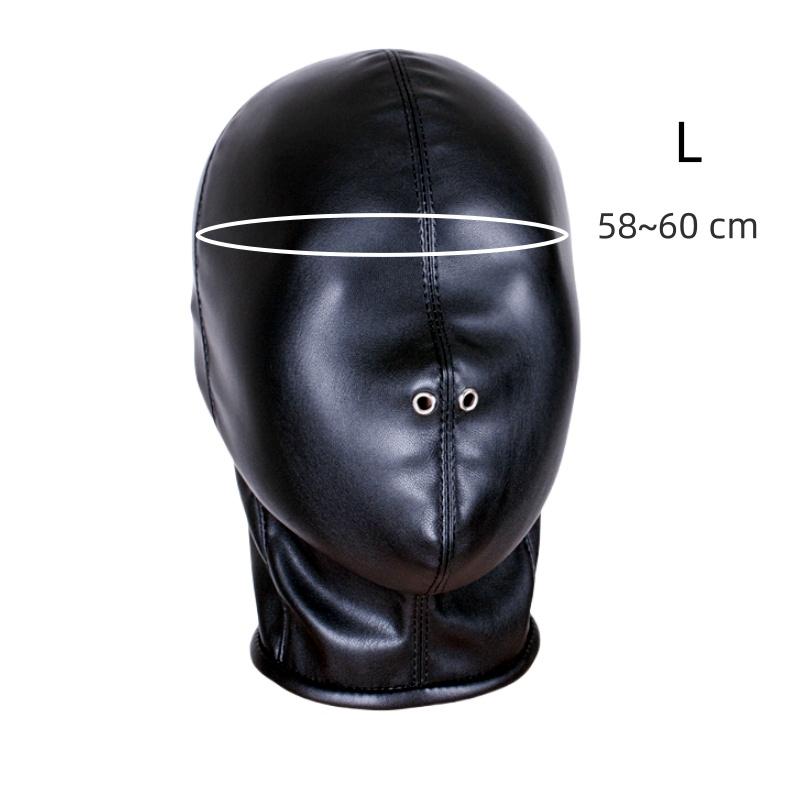 Sexy Leather Zipper Head Hood with Fetish Slave Bondage Mask Costume for Couples BDSM Cosplay Restraint Flirting Sex Toy