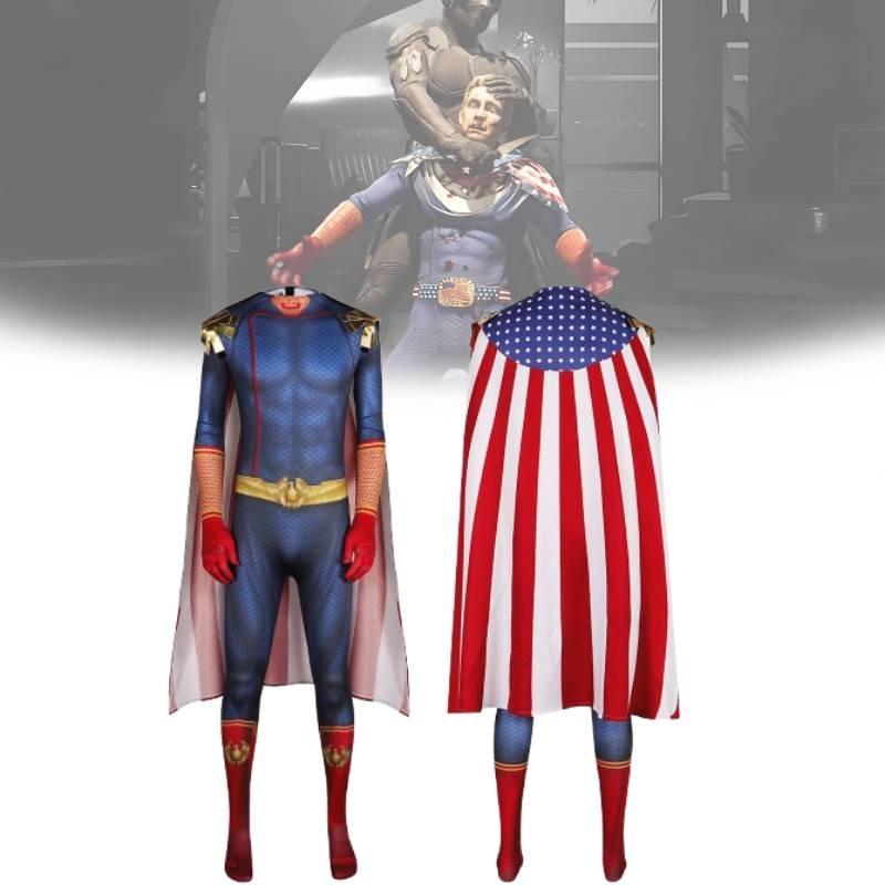 Blue Homelander Cosplay Costume For The Boys Featuring Comfortable Fabric Design