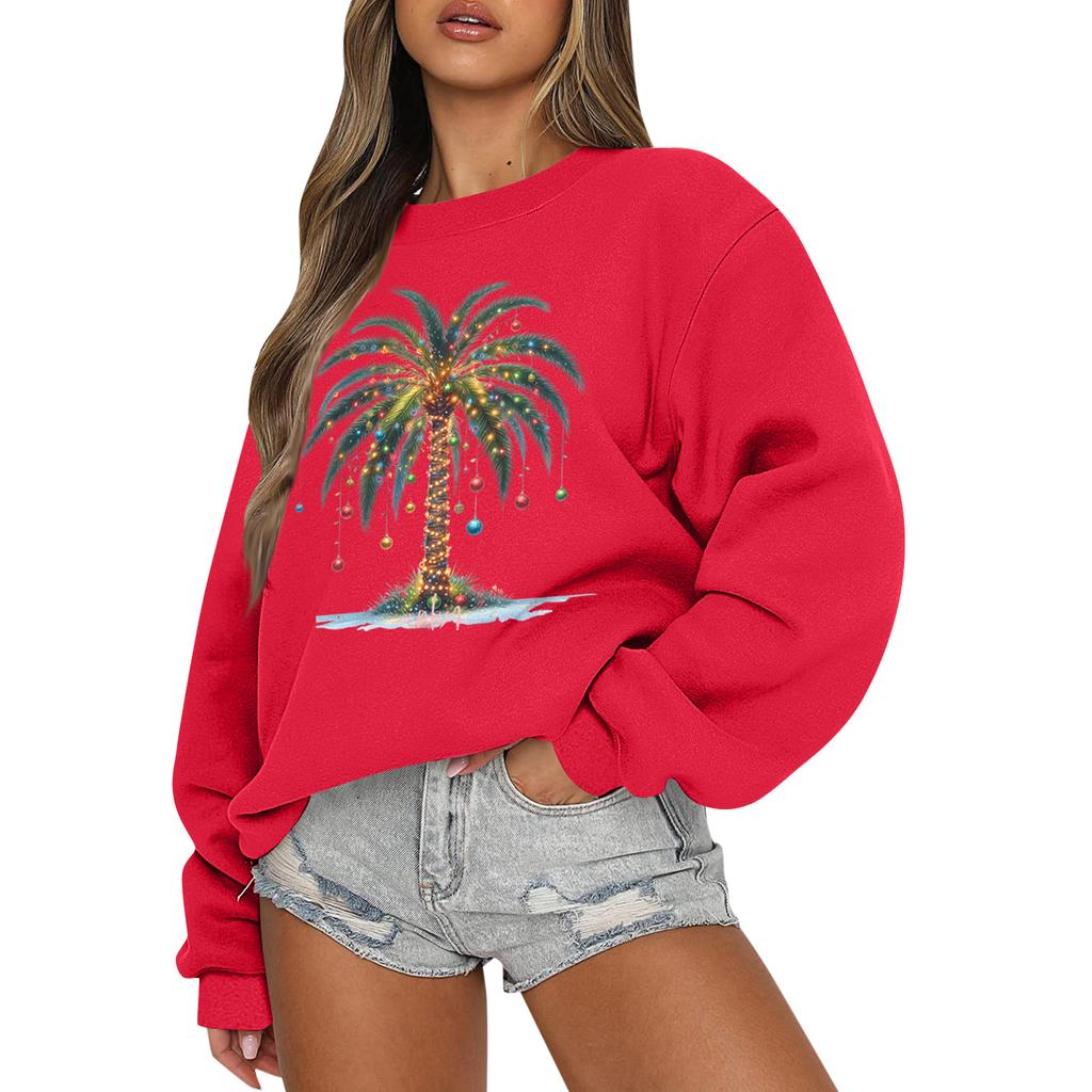 Women  Tops Women's Long Sleeve Sweatshirt Casual Crewneck Loose Fit Pollover Fleece Tops