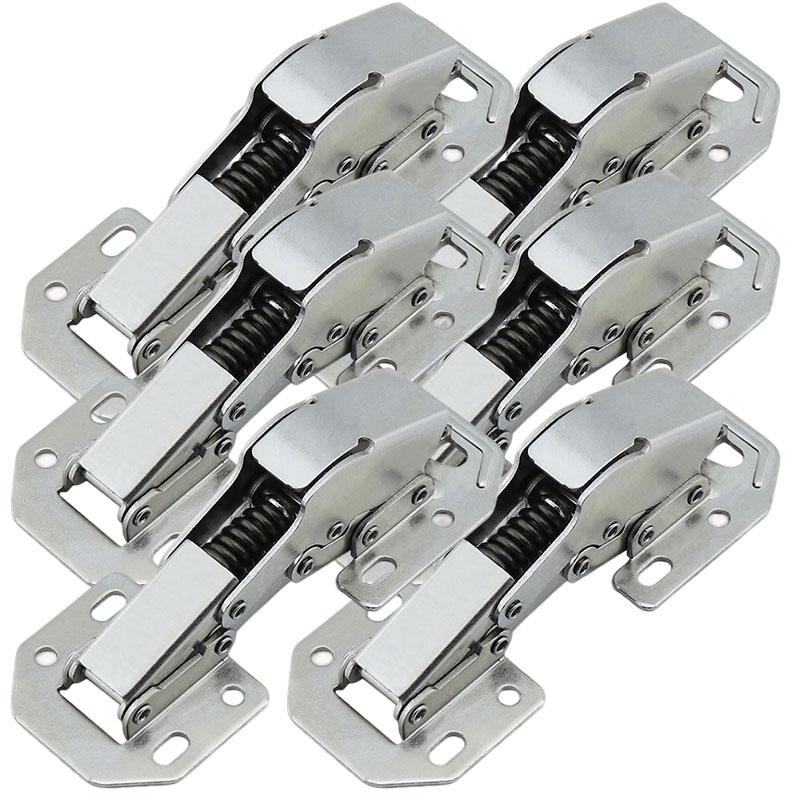 90 Degree Steel Cabinet Hinges No-Drilling HoleHydraulic Buffer Hinge Kitchen Cabinet Cupboard Hinges Furniture Hardware