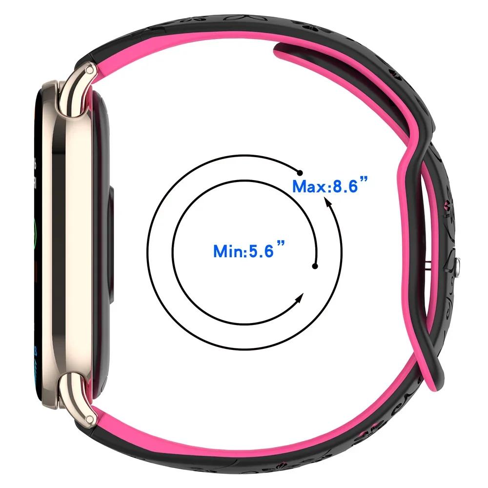 Engraved Band Strap For Mi Band 8 Xiaomi Silicone Strap for Xiaomi Band 8 Original Strap for Mi Band 9 Replacement Bracelet Mi 8