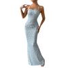 2026 spring and summer sweet floral suspender dress halterneck backless slim long skirt seaside vacation dress