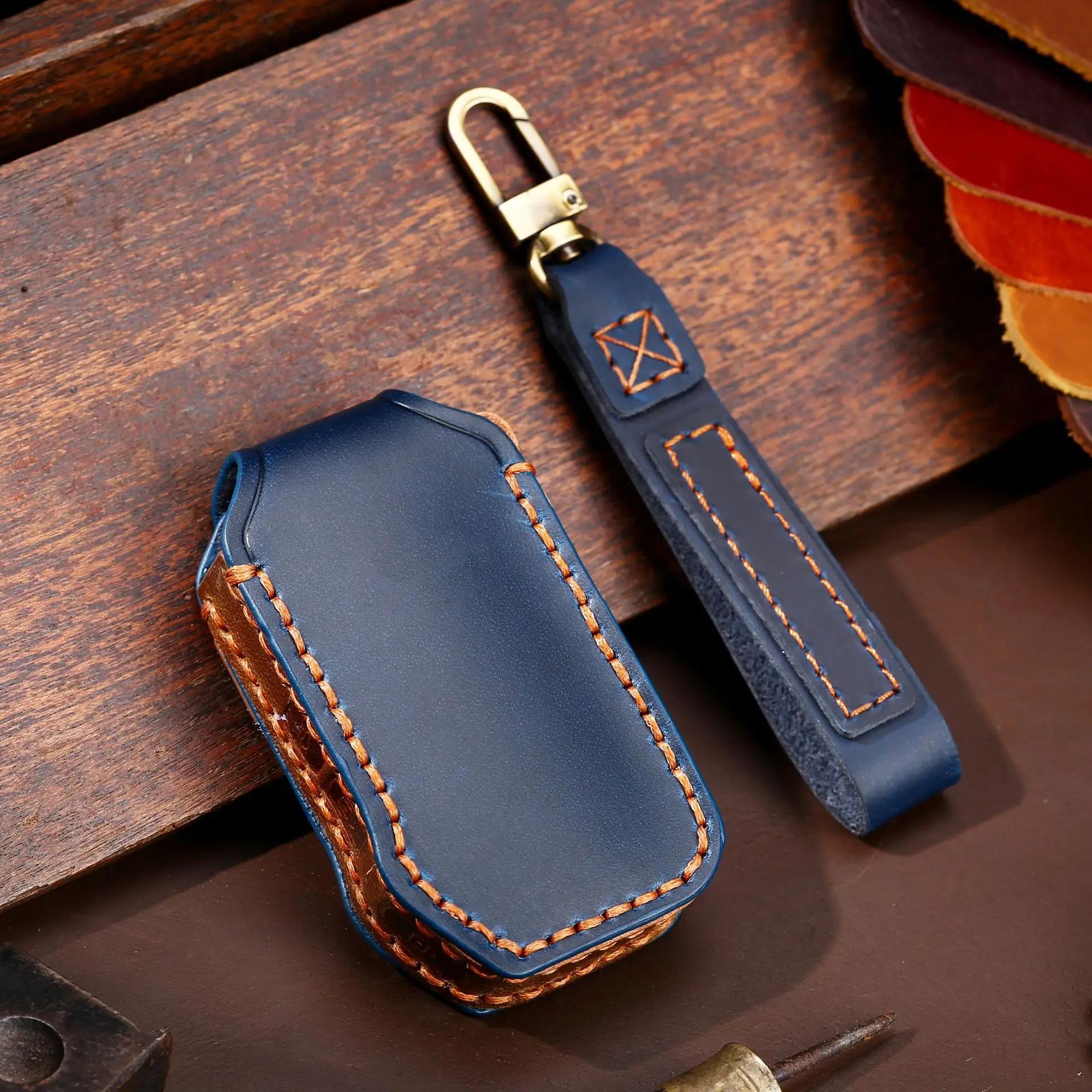 

7 Bottons Key Fob For Kia Carnival Ex Sx Accessories Leather Car Key Case Cover