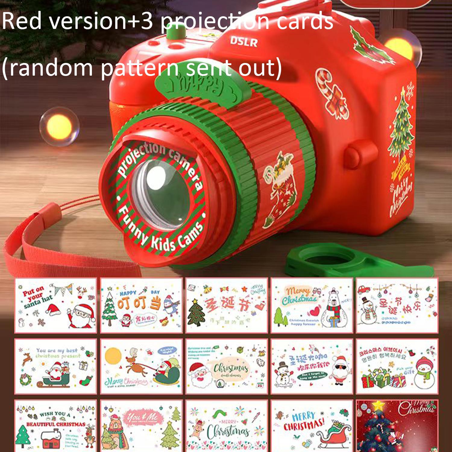 Projection Camera Christmas Glow Projection Flashlight Early Childhood Education Festival Children s Glow Toy OneSize красный
