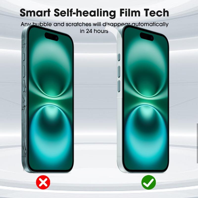 1-3Set Side Hydrogel Film For iPhone 16 15Pro Max 16Plus 14Plus 14 13Pro Max HD Clear Anti Scratch Border Frame Screen Protector
