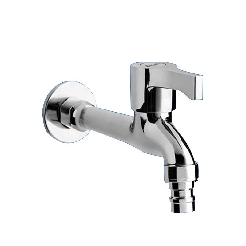 Brushed Wall-Mounted Single Cold Water Faucet with Long Spout