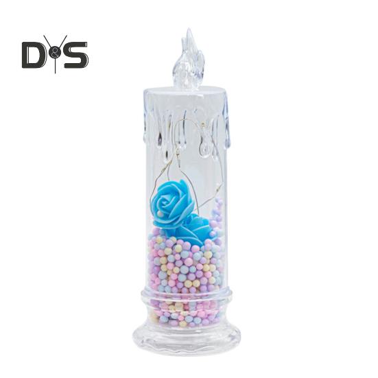 1 szt./2 szt. Wieczne kwiaty Bezpłomieniowe świece LED Migoczące świece filarowe Walentynkowe lampki nocne na ślub, dekorację domu