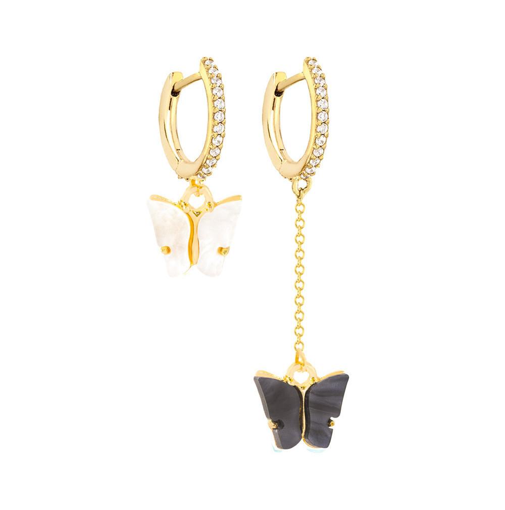 Trendy Butterfly Design Earrings Chic And Unique Street Style Fashion Accessories