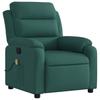 Massage Recliner Chair Dark Green Fabric
