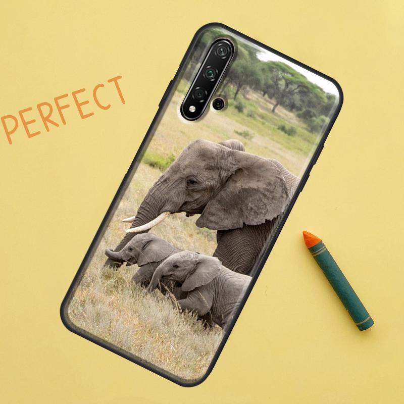 Elephant Baby Nature For Huawei Nova 8i 12i 11i 12s Y73 Y72 Y61 Y91 Y90 Y70 Y60 9 10 SE P30 P40 Lite P60 Pro Case