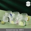 Elegant Hammered Glass Drinking Cup Set