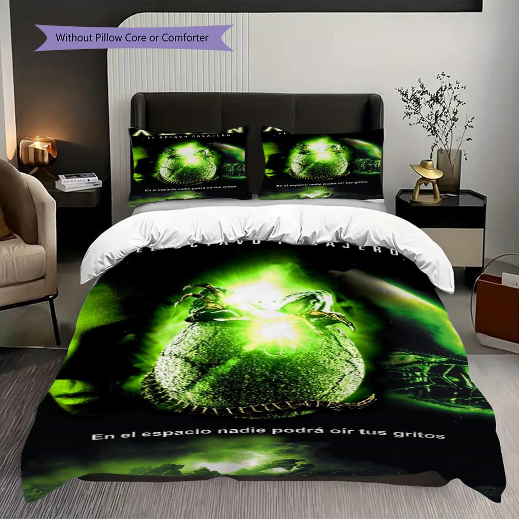 Predator Alien Warrior Artwork Poster Bedding 1 Duvet Cover 2 Pillowcase Without Core Soft And Comfortable Duvet Cover And Pillowcase