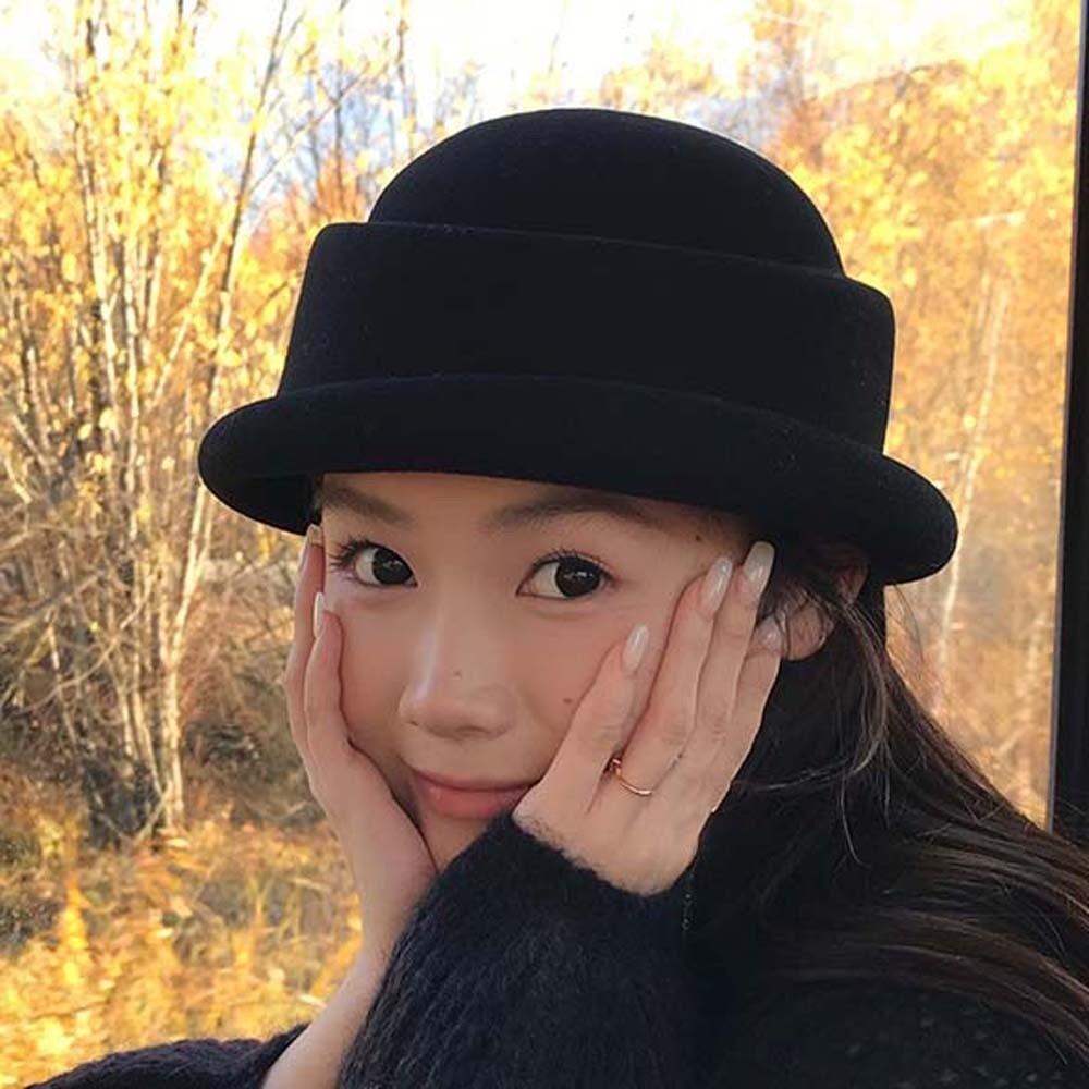 Versatile Woolen Rolled Edge Cap Beret Woolen Formal Hat Princess Hat British Top Hat  Banquet