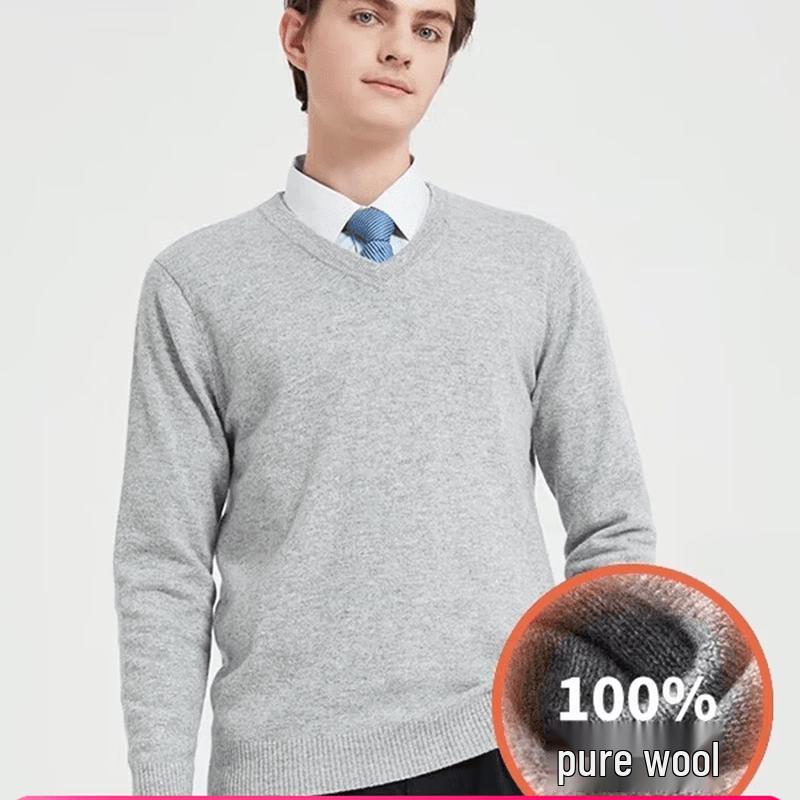 Hengyuanxiang Men s Pure Wool Knitted Sweater 2XL (180)