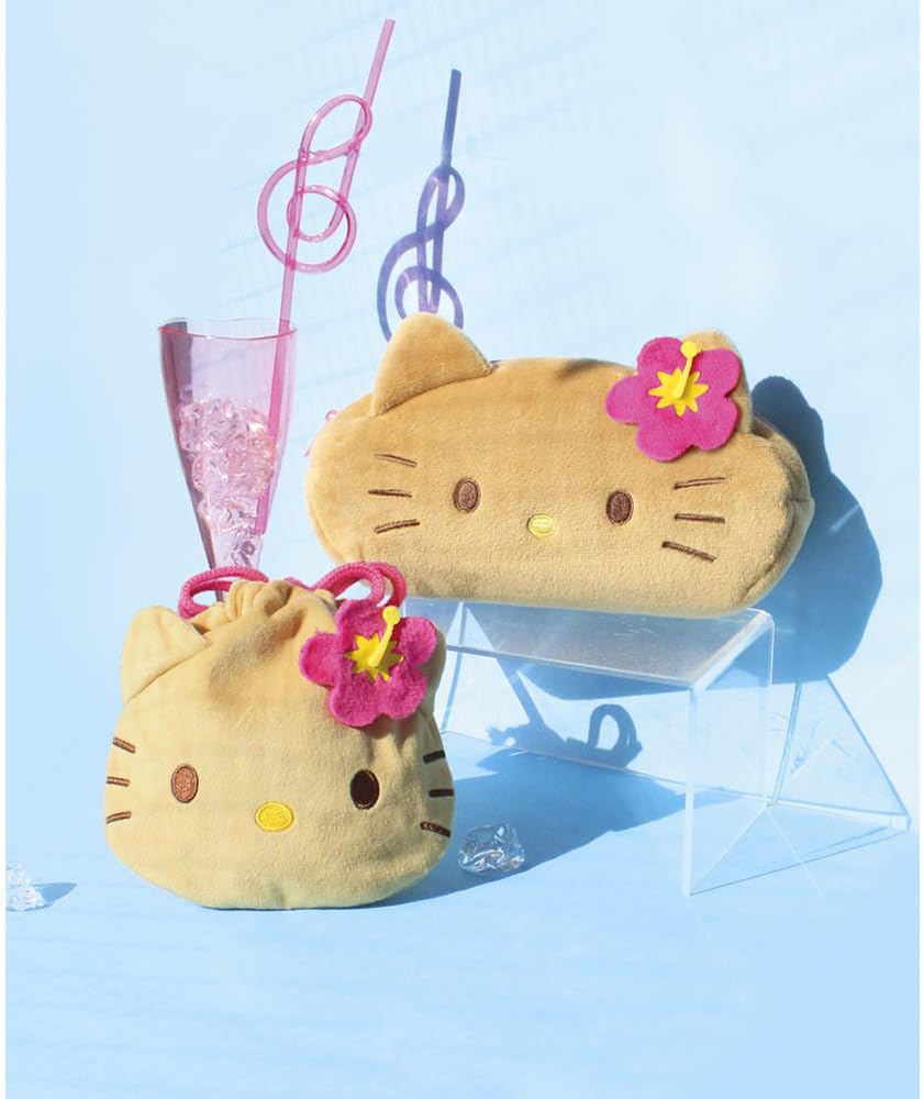 FACTORY Sanrio Plush Face Pen Pouch Hello T'S Kitty/Sunburn
