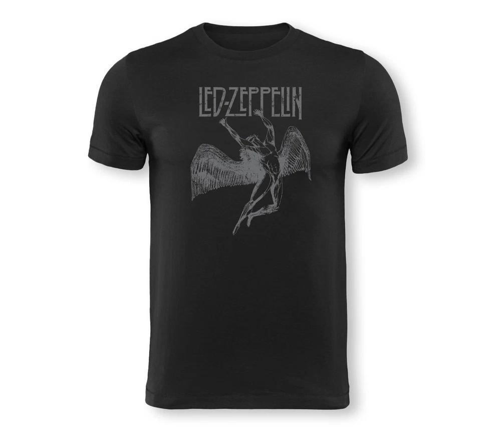 Led Zeppelin Angel black breathable poly Tshirt Hard Rock Heavy Metal gift XL