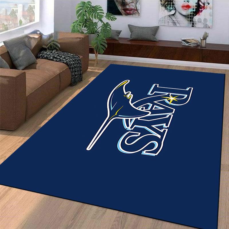 Blue Rays Logo Carpet Design suitable as a non-slip mat for the living room or bedroom sofa