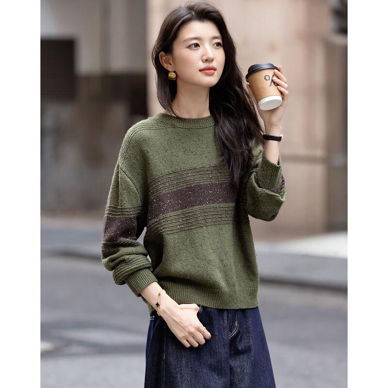 Demana Women's Wool Blend Colorblock Knit Sweater