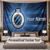Custom Name Text Tapestry Club Brugge FC Personalized Polyester Wall Tapestry For Bedroom And Room