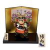 Osaka Choseido May Doll Helmet Compact Personalized Wooden Tag Included Young Warrior and Ornament, Mini, (Sent Separately), Ceramic, (Bow Arrow)